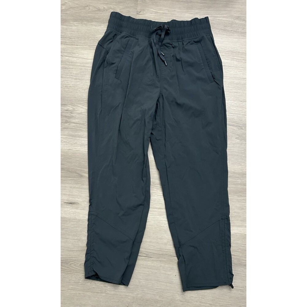 Eddie Bauer Pants Women Blue Gray Crop Capri Pants Nylon Hiking outdoor 8